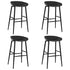 Swen Studio -  5 Piece Bar Set White and Black